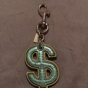Coach Dollar sign keychain